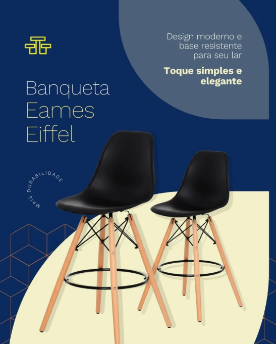 Banqueta Eames Eiffel Banqueta Eames Eiffel